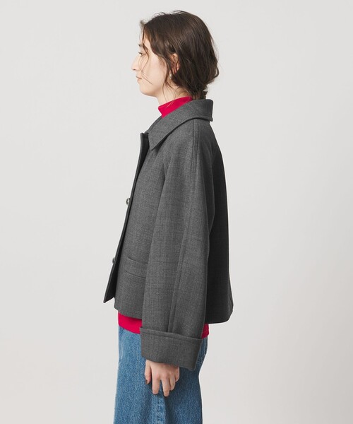 UNITED ARROWS（ユナイテッドアローズ）の「プレーン ショート ジャケット（その他アウター・レディース・ブラック/グレー系・38/36）」の4枚目の写真