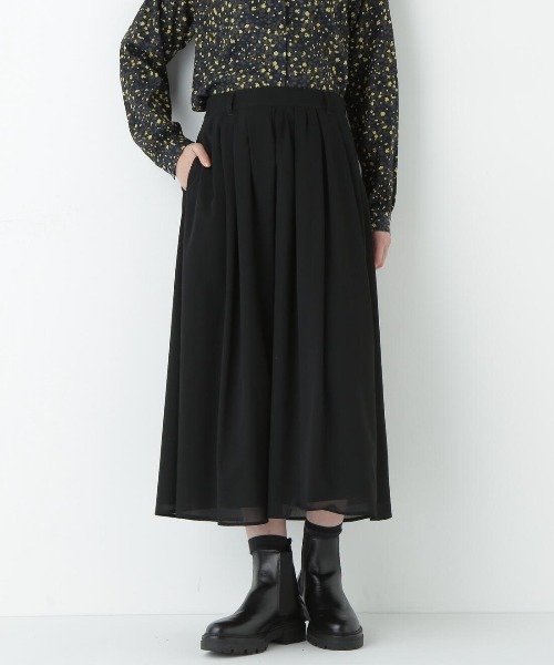ヒューマンウーマン（human woman）/ＴＲ強撚トロタックフレア ◇TR強撚トロタックフレア（スカート）｜human woman（ヒューマン
