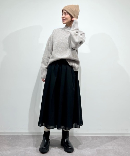 ◇TR強撚トロタックフレア（スカート）｜human woman（ヒューマン
