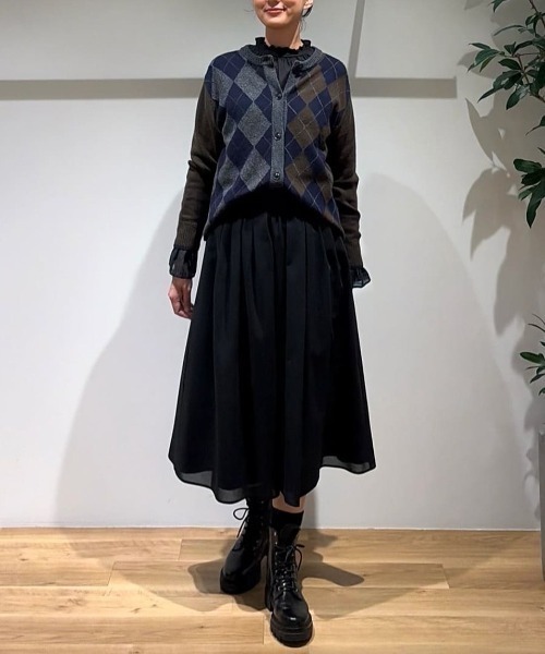 ◇TR強撚トロタックフレア（スカート）｜human woman（ヒューマン