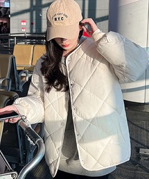 ダウンジャケット/コート（ホワイト/白色系・キルティング