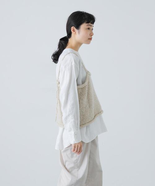 値下げしました！9,900円→8,000円 かぐれニットキャミソール アルパカウールブークレニットキャミソール（ニット/セーター）｜か