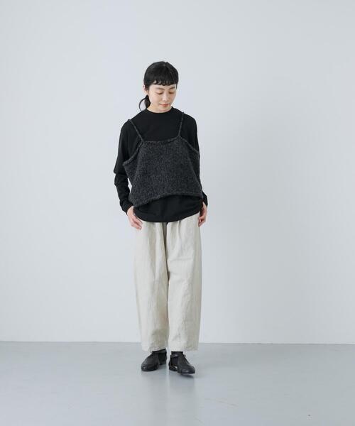 アルパカウールブークレニットキャミソール（ニット/セーター）｜か