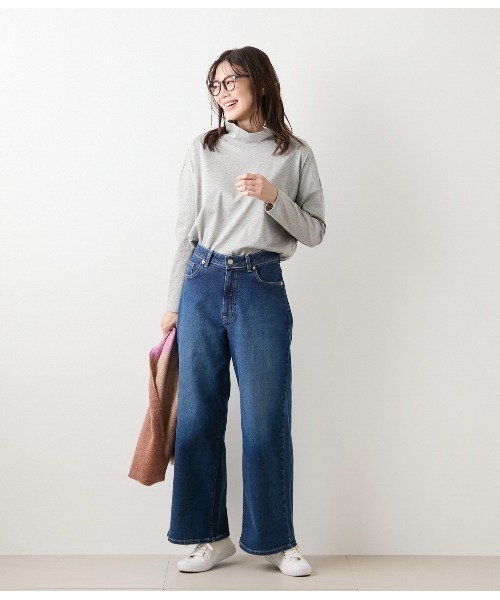 NEWYORKER(ニューヨーカー)の「オーガニックコットンスムース オフハイネックプルオーバー(Tシャツ/カットソー・レディース・ブラック/グレー系その他・M/L)」の11枚目の写真