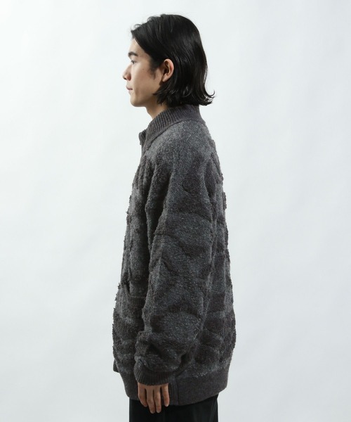 BAYFLOW（ベイフロー）の「ジャガードニットZIPブルゾン（ニット/セーター・メンズ・キャメル/チャコールグレー・LARGE/MEDIUM）」の6枚目の写真