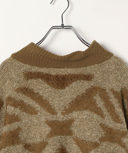 BAYFLOW（ベイフロー）の「ジャガードニットZIPブルゾン（ニット/セーター・メンズ・キャメル/チャコールグレー・LARGE/MEDIUM）」の11枚目の写真