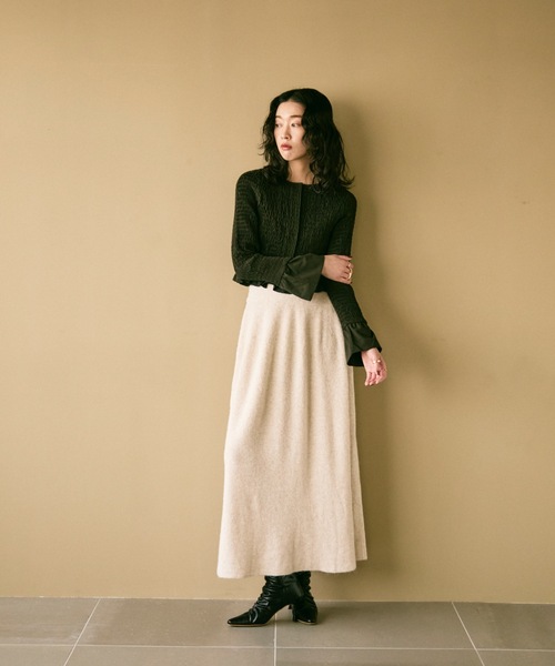 Lutim by u(ルチバイユー)の「Gathered design heel boots / ギャザーデザインヒールブーツ(ブーツ・レディース・キャメル/ホワイト/ブラック・24.5/23.5)」の5枚目の写真