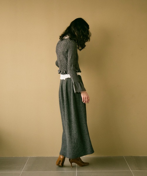 Lutim by u(ルチバイユー)の「Gathered design heel boots / ギャザーデザインヒールブーツ(ブーツ・レディース・キャメル/ホワイト/ブラック・24.5/23.5)」の7枚目の写真