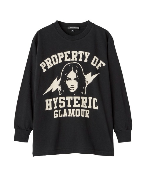 JOEY HYSTERIC(ジョーイヒステリック)の「PROPERTY OF HYSTERIC Tシャツ(Tシャツ/カットソー・キッズ・ホワイト系その他2/ブラック・MEDIUM)」の2枚目の写真