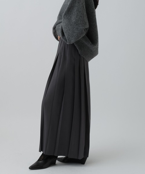 LEPSIM(レプシィム)の「サイドプリーツスカート 600212(スカート・レディース・チャコールグレー/ブラウン・FREE)」の7枚目の写真