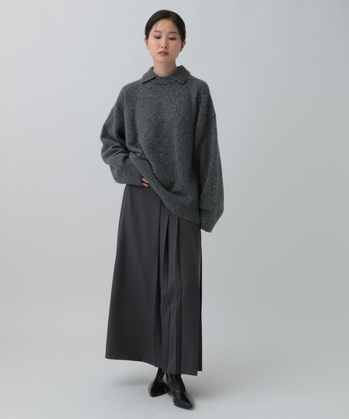 LEPSIM(レプシィム)の「サイドプリーツスカート 600212(スカート・レディース・チャコールグレー/ブラウン・FREE)」の10枚目の写真