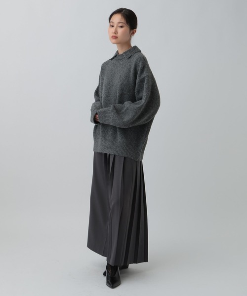 LEPSIM(レプシィム)の「サイドプリーツスカート 600212(スカート・レディース・チャコールグレー/ブラウン・FREE)」の11枚目の写真