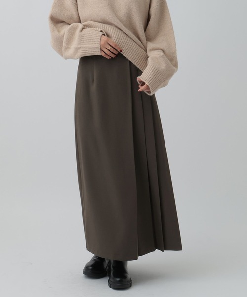 LEPSIM(レプシィム)の「サイドプリーツスカート 600212(スカート・レディース・チャコールグレー/ブラウン・FREE)」の12枚目の写真