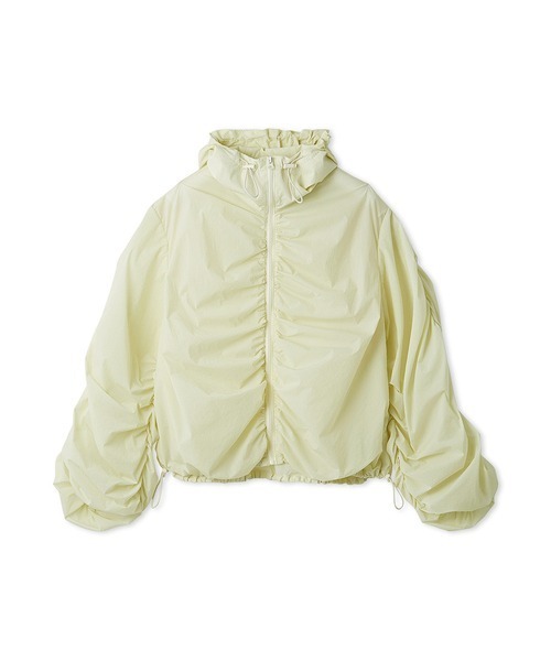 emmi（エミ）の「撥水 ギャザーフーディーブルゾン（ブルゾン・レディース・ライム/ブラウン/ライトブルー・F）」の20枚目の写真