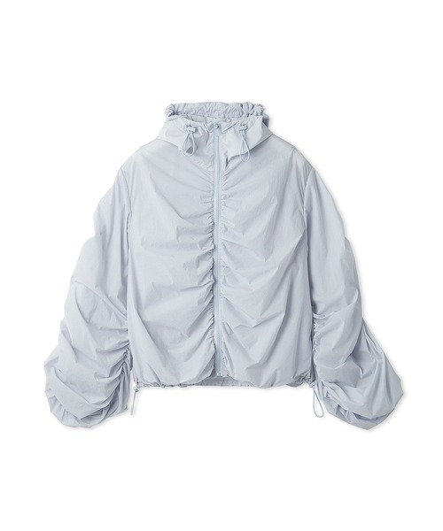 emmi（エミ）の「撥水 ギャザーフーディーブルゾン（ブルゾン・レディース・ライム/ブラウン/ライトブルー・F）」の21枚目の写真