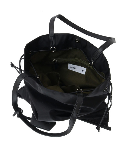 CONVERSE TOKYO（コンバーストウキョウ）の「NYLON GATHERED TOTE BAG（トートバッグ・レディース・ブラック/ブラウン/カーキ・FREE）」の11枚目の写真