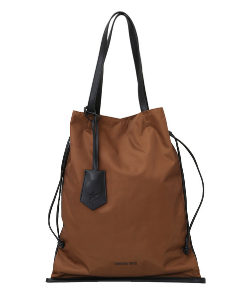 CONVERSE TOKYO(コンバーストウキョウ)の「NYLON GATHERED TOTE BAG(トートバッグ・レディース・ブラック/ブラウン/カーキ・FREE)」の15枚目の写真