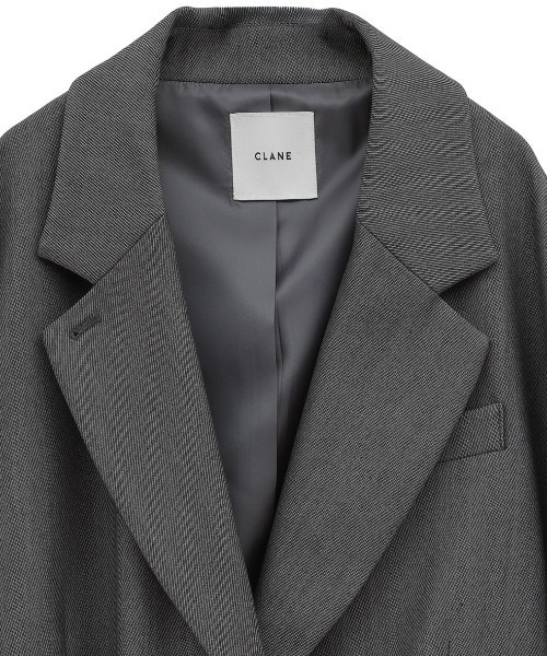 CLANE（クラネ）の「CLANE/クラネ/2WAY TAILORED OVER JACKET（テーラードジャケット・レディース・グレー/ブラック・1）」の15枚目の写真