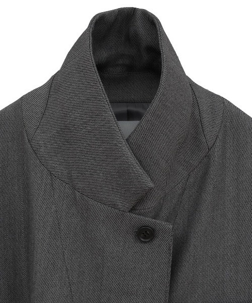 CLANE（クラネ）の「CLANE/クラネ/2WAY TAILORED OVER JACKET（テーラードジャケット・レディース・グレー/ブラック・1）」の16枚目の写真