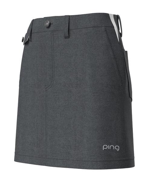 【ホワイト】全方向ストレッチ ニットコーデュロイ台形スカート <LADIES LINE> (LADIES) セール】【PING APPAREL】全方向ストレッチ ニットコーデュロイ台形