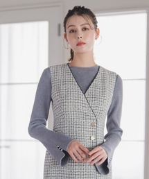 MISCH MASCH | ラメ配色フレア袖ハイネックニット(ニット/セーター)