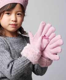 BeBe(ベベ)の【お揃い】リボンニット手袋(手袋)