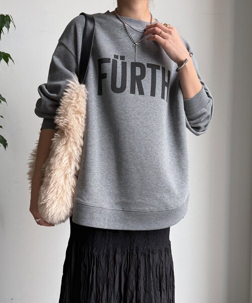 DouDou（ドゥドゥ）の「【WEB限定】裏起毛ヘムラインロゴトップス（Tシャツ/カットソー・レディース・ベージュ/グレー/ブルー・FREE）」の9枚目の写真