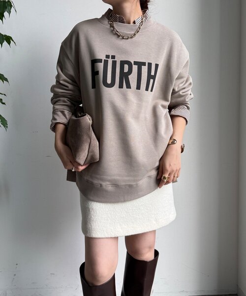 DouDou（ドゥドゥ）の「【WEB限定】裏起毛ヘムラインロゴトップス（Tシャツ/カットソー・レディース・ベージュ/グレー/ブルー・FREE）」の18枚目の写真