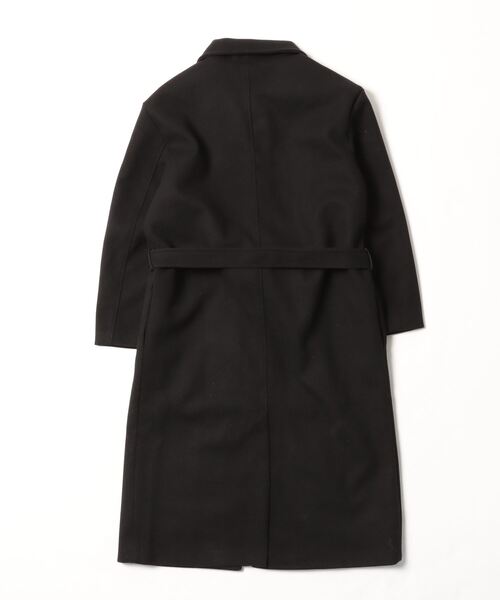 FREE STYLISTS(フリー スタイリスト)の「YUGA_YGMC Single-breasted wool coat with hidden placket(ステンカラーコート・レディース・ライトグレー/ブラック・FREE)」の7枚目の写真
