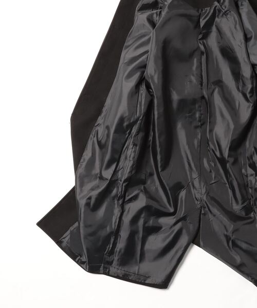 FREE STYLISTS(フリー スタイリスト)の「YUGA_YGMC Single-breasted wool coat with hidden placket(ステンカラーコート・レディース・ライトグレー/ブラック・FREE)」の8枚目の写真