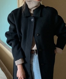 YUGA_YGMC Single-breasted wool coat with hidden placket