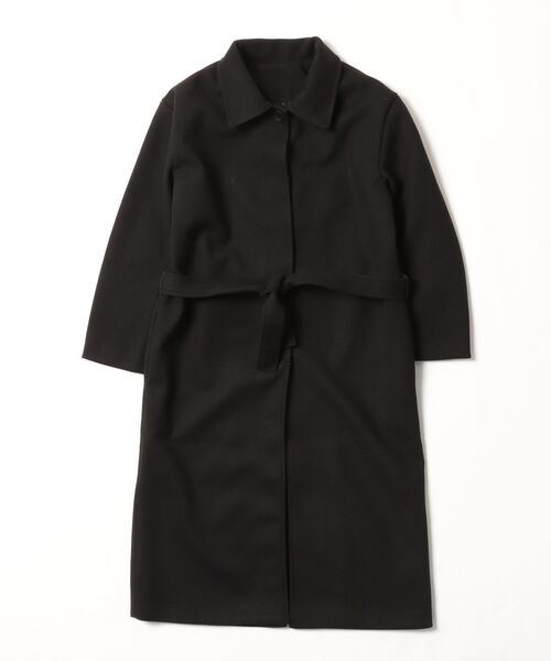 FREE STYLISTS(フリー スタイリスト)の「YUGA_YGMC Single-breasted wool coat with hidden placket(ステンカラーコート・レディース・ライトグレー/ブラック・FREE)」の6枚目の写真