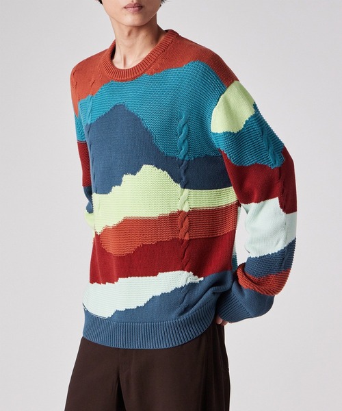 Mountains' インターシャ クルーネックニット / 252405 477Z（ニット