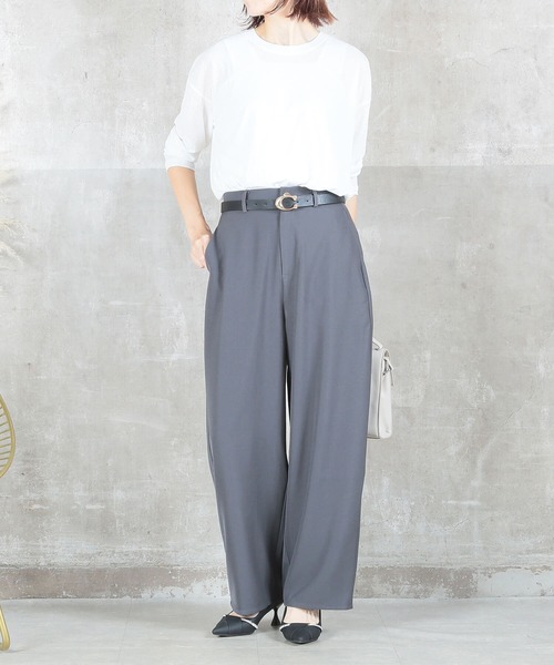 CLOVER DEPOT(クローバーデポ)の「カーブデザインハイウエストパンツ(CLOVER DEPOT)(その他パンツ・レディース・ブラウン/チャコール/ブラック・M/L)」の6枚目の写真