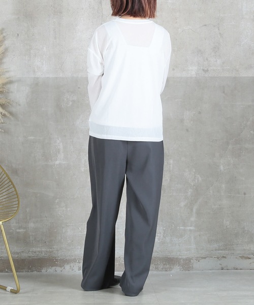 CLOVER DEPOT(クローバーデポ)の「カーブデザインハイウエストパンツ(CLOVER DEPOT)(その他パンツ・レディース・ブラウン/チャコール/ブラック・M/L)」の9枚目の写真