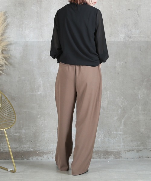 CLOVER DEPOT(クローバーデポ)の「カーブデザインハイウエストパンツ(CLOVER DEPOT)(その他パンツ・レディース・ブラウン/チャコール/ブラック・M/L)」の18枚目の写真