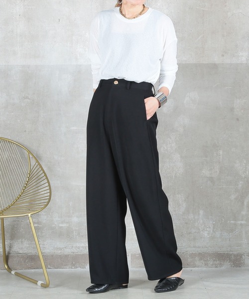 CLOVER DEPOT(クローバーデポ)の「カーブデザインハイウエストパンツ(CLOVER DEPOT)(その他パンツ・レディース・ブラウン/チャコール/ブラック・M/L)」の21枚目の写真