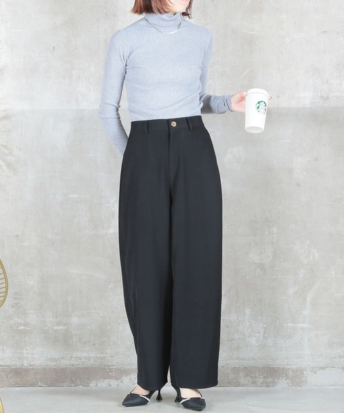 CLOVER DEPOT(クローバーデポ)の「カーブデザインハイウエストパンツ(CLOVER DEPOT)(その他パンツ・レディース・ブラウン/チャコール/ブラック・M/L)」の22枚目の写真
