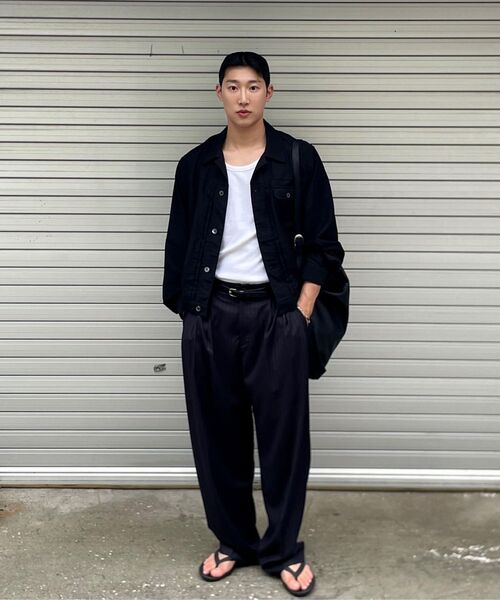 BER DE NOIR(ベールドノワール)の「スリーピンタックワイドストライプスラックス(グレー)(その他パンツ・メンズ・その他・MEDIUM/LARGE)」の3枚目の写真