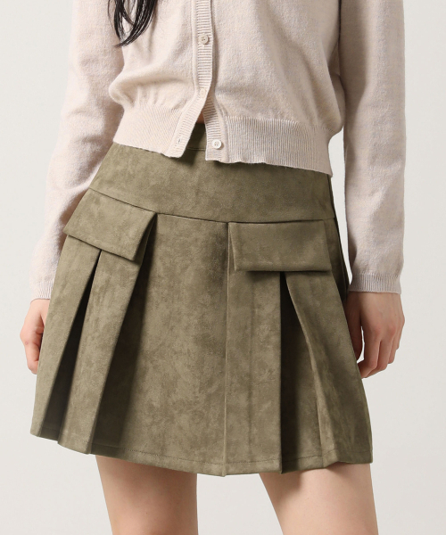 AVANDRESS(アバンドレス )の「POCKET MINI SUEDE PLEATS SKIRT BROWN(スカート・レディース・ブラウン・LARGE)」の2枚目の写真