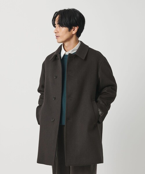 BEAUTY&YOUTH UNITED ARROWS（ビューティーアンドユースユナイテッドアローズ）の「120S メルトン チェック バルカラーコート（チェスターコート・メンズ・モカ・S/L/M/XL）」の2枚目の写真