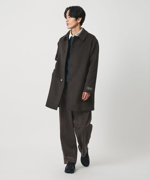 BEAUTY&YOUTH UNITED ARROWS（ビューティーアンドユースユナイテッドアローズ）の「120S メルトン チェック バルカラーコート（チェスターコート・メンズ・モカ・S/L/M/XL）」の3枚目の写真