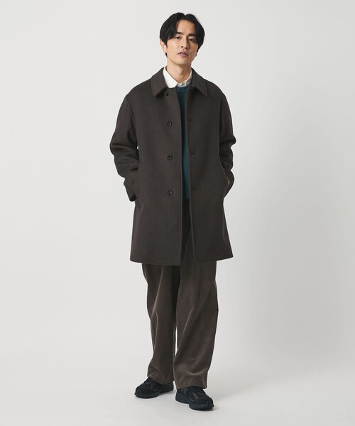 BEAUTY&YOUTH UNITED ARROWS（ビューティーアンドユースユナイテッドアローズ）の「120S メルトン チェック バルカラーコート（チェスターコート・メンズ・モカ・S/L/M/XL）」の5枚目の写真