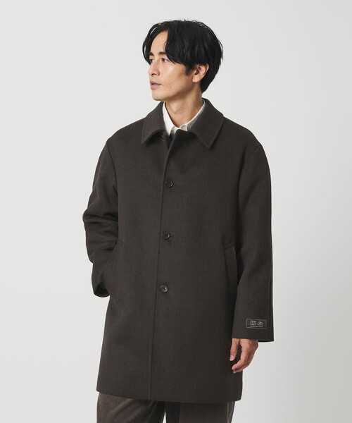 120S メルトン チェック バルカラーコート（チェスターコート