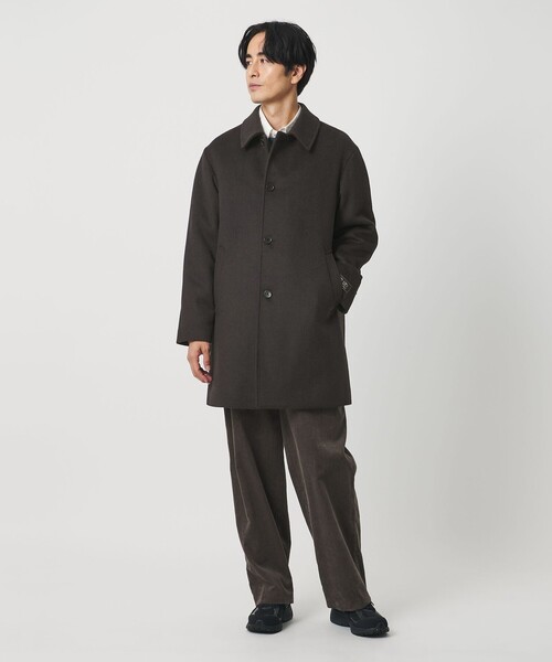 BEAUTY&YOUTH UNITED ARROWS（ビューティーアンドユースユナイテッドアローズ）の「120S メルトン チェック バルカラーコート（チェスターコート・メンズ・モカ・S/L/M/XL）」の7枚目の写真
