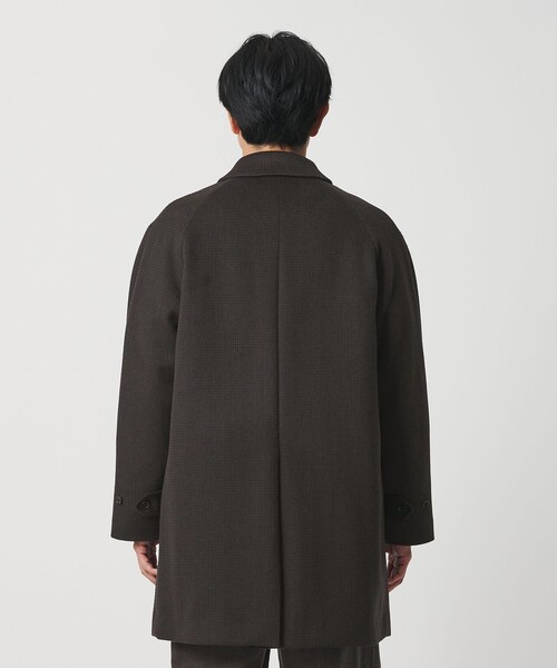 120S メルトン チェック バルカラーコート（チェスターコート