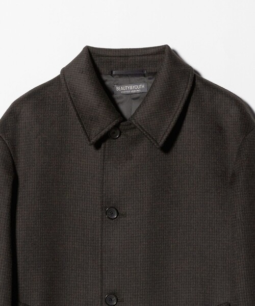 BEAUTY&YOUTH UNITED ARROWS（ビューティーアンドユースユナイテッドアローズ）の「120S メルトン チェック バルカラーコート（チェスターコート・メンズ・モカ・S/L/M/XL）」の16枚目の写真