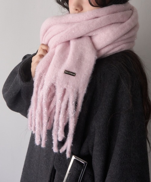 グリッターラメボリュームマフラー（マフラー）｜mellowneon