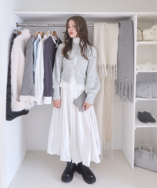 mellowneon（メロウネオン）の「グリッターラメボリュームマフラー（マフラー・レディース・ピンク/グレー/ブルー/アイボリー/ブラック/ブラウン/ボルドー・FREE）」の22枚目の写真