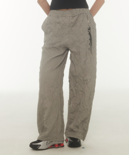 wrinkle pants (grey) 